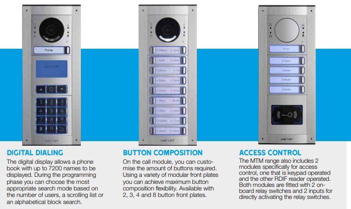 CAME BPT MTM Modular Entry Panels